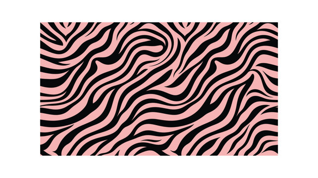 Pink and black zebra stripe abstract pattern design