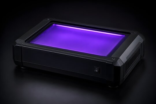 Ultraviolet Transilluminator With Bright Sample Surface and Rugged Housing on Dark Seamless Laboratory Background Display