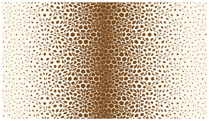 Beautiful Brown Leaf Pattern Design With Central Tree Trunk Illustration © Rume