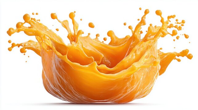 Orange juice explosion creates a stunning visual impact