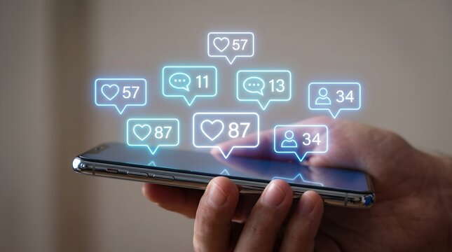 Person Using Mobile Phone to Access Social Media Platforms