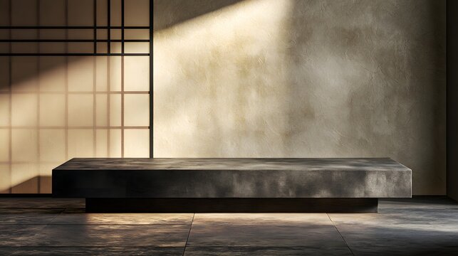 Dark wooden product platform with an authentic everyday atmosphere