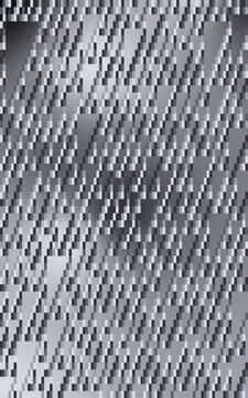 Cellular Automaton Pixel Grid in Ink Silver Tones Vector Background