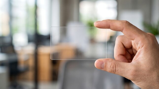 Hand Holding Professional Business Card for Corporate Networking