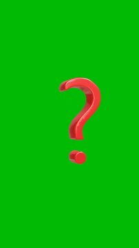 3D Animation of Question. Full Hd. 4K