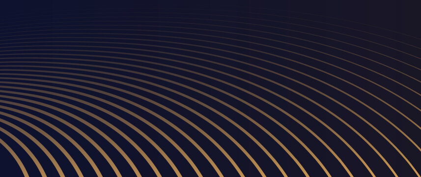 Minimalist circular pattern of wavy lines, technological dynamic movement of linear stripes. Vector illustration
