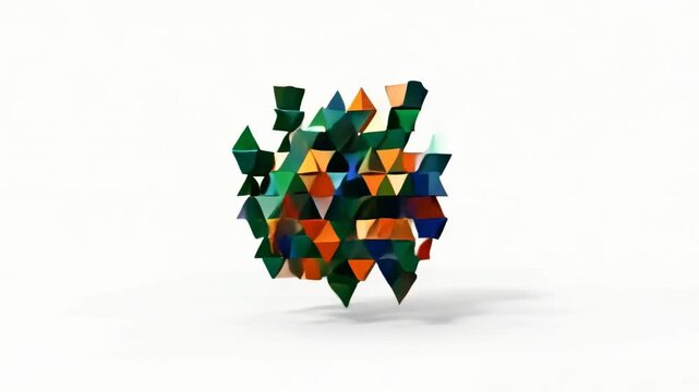 Colorful geometric pattern transition animation sequence