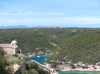 Naklejka premium Bonifacio Citadel Overlooking the Sea