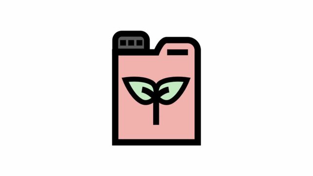 Organic fertilizer container symbol - Ecological farming icon.