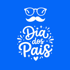 Fototapeta premium Lettering SVG Dia dos Pais EPS