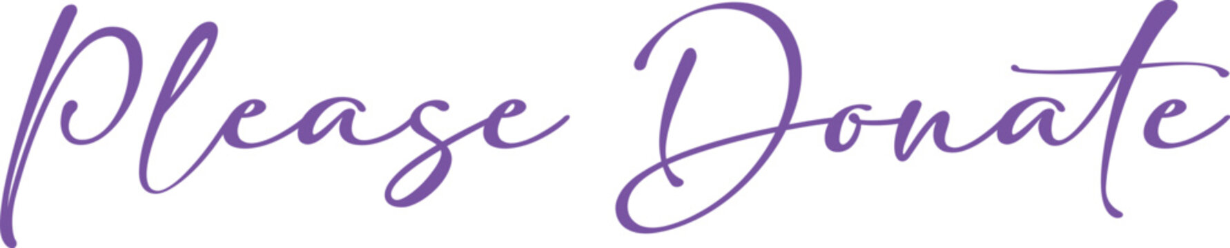 Please Donate Handwritten Text Effect