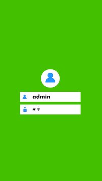 Login in animation, Sign in animation. Full HD. 4K