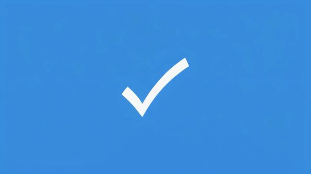 Four blue bars with white checkmarks appearing sequentially in clean motion over black background