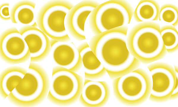 Abstract yellow circles pattern with bright sun shapes and simple geometric graphic design Vector, illustration