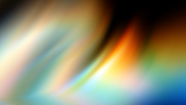 Chromatic light wave flow. A smooth, vibrant spectrum of curved waves creates a dynamic, abstract, rainbow-colored background with a soft, glowing radiance. 
