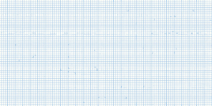 Blue graph paper pattern with a regular grid flat vector illustration