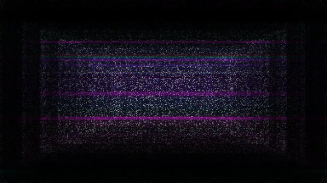 Suitable for backgrounds in technology or entertainment designs. Creative static television effect in purple and blue hues adds a unique touch.