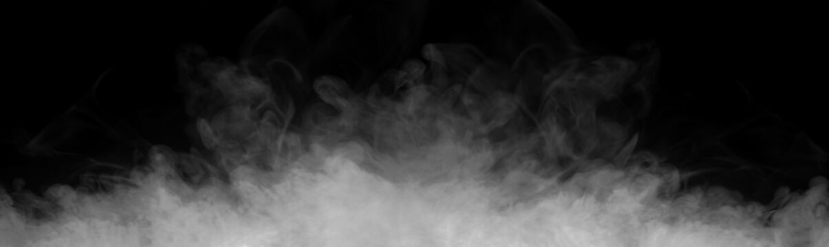 smoke and steam isolated on a black background. smog in light and dark tones with rising mist. haze, atmospheric effect, vapor fog, creating a soft food, coffee,