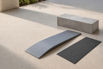 Fototapeta premium Accessible Ramp Edge Profile with Natural Morning Light