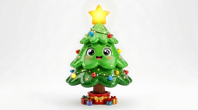 Cute Cartoon Christmas Tree