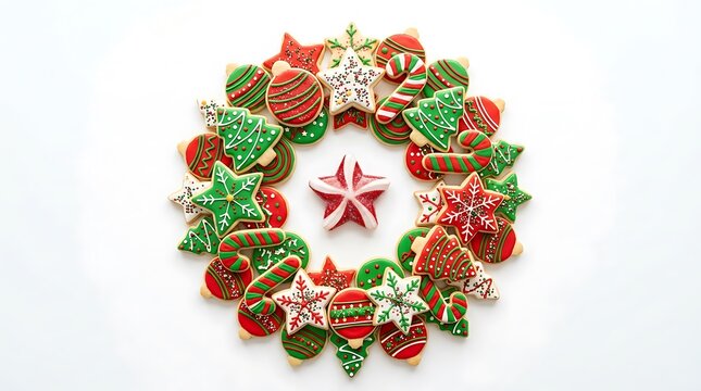 Christmas Sugar Cookies Wreath