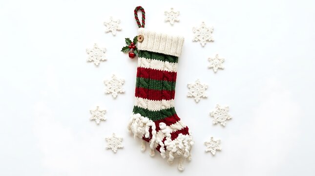 Faux Knit Christmas Stocking Graphic