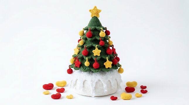 Faux Crochet Christmas Tree Design