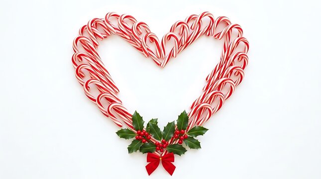 Candy Cane Heart Shape