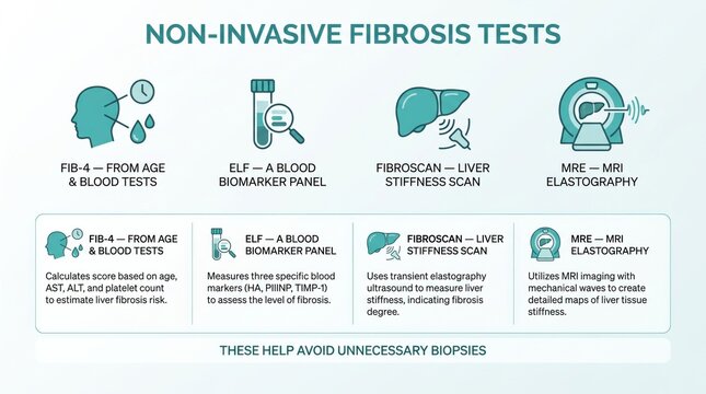 Non-invasive liver fibrosis tests