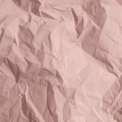 Fototapeta premium Dusty pink crumpled paper texture background with wrinkles