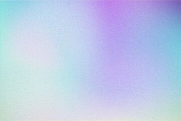 Fototapeta premium Holographic gradient background with grainy texture, iridescent pastel colors in purple and blue, soft blurred aesthetic for modern web design