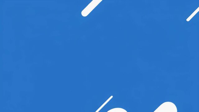 Abstract Blue and White Geometric Shapes Motion with Diagonal Lines During Dynamic Transition