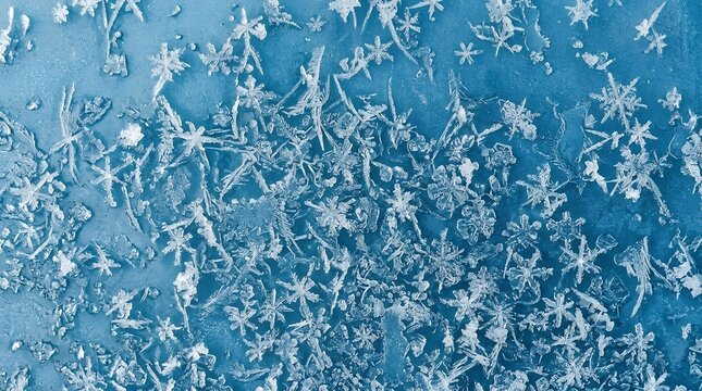 abstract icy snowfall texture on cool azure backdrop  snow pattern blue abstract snowfall winter cold ice frost azure backdrop texture background seasonal weather frozen crystal