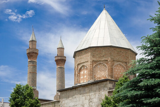 Sivas, Turkiye (Turkey) - Twin minarets madrasah in Sivas city - Sivas is a tourist magnet city of modern Turkey with many historical monumental remains.