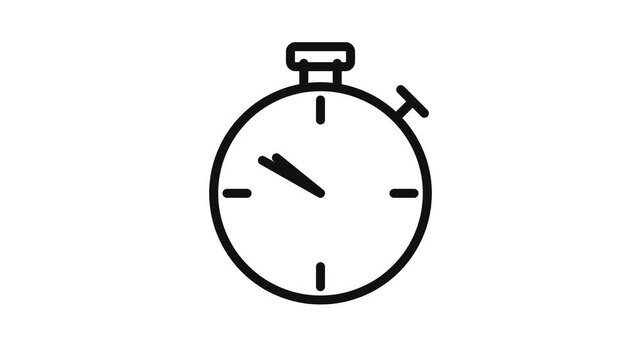 Minimalist Stopwatch Icon with a Single Dot Above.