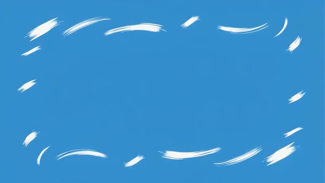 Animated blue background with white brush stroke borders in a grid for motion graphics and design elements