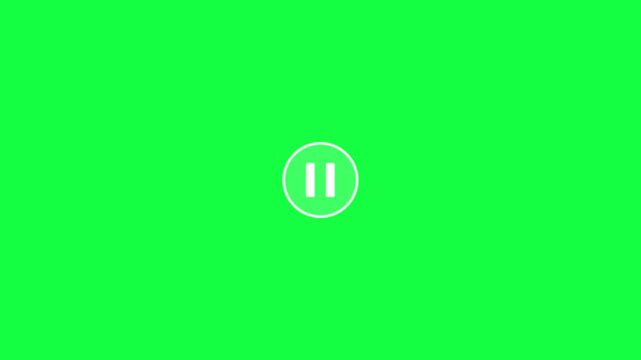 Cursor arrow clicking play and pause button motion graphic with alpha channel, Mouse pointer click media player icon animated on transparent background, play icon video motion 4k quality.