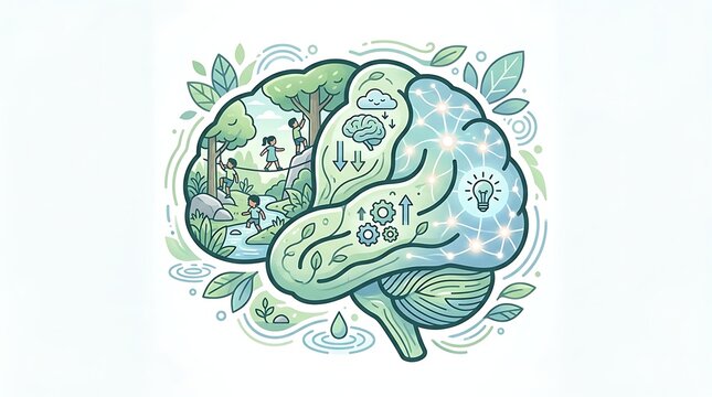 Concept of cognitive development and learning inside a human brain