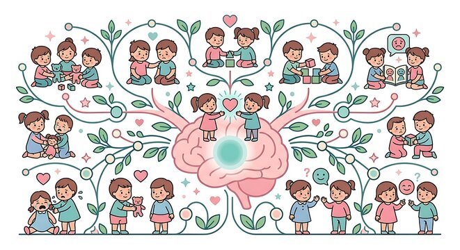 Child development and social emotional learning concepts diagram