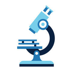 Fototapeta premium Microscope on table in laboratory setting for science research and education purposes accurately