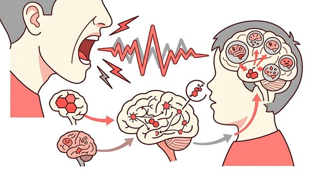 Impact of shouting on child brain development diagram