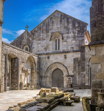 Medieval remains of the Cathedral of Braga, displaying romesque and gothic styles, Minho Province. Portugal