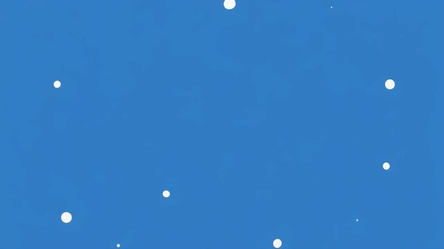 Animated loading circles with white dots on blue background during tech processing