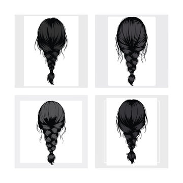 A versatile selection of beautiful black braided hairstyles for women showcasing intricate weaving patterns and elegant designs