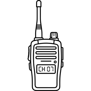 Walkie talkie two way radio icon for communication.