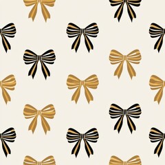 Obraz premium Minimal Gift Bow Seamless Pattern