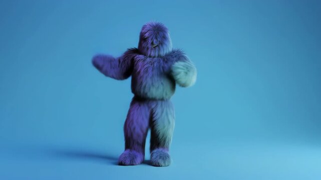 Claymation figure dancing with vibrant lighting during a creative concept for stop motion animation