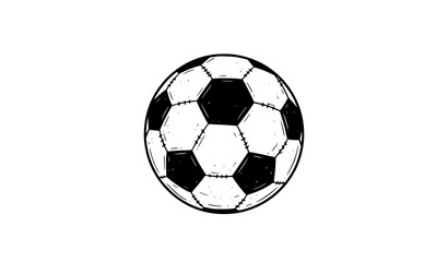 Fototapeta premium Hand Drawn Football Ball Vector Illustration for Sports Competition Tournament and Active Lifestyle Design