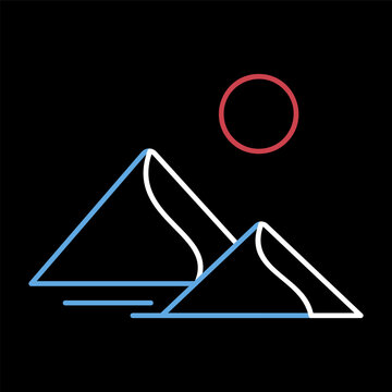 Sand dunes in the desert vector icon