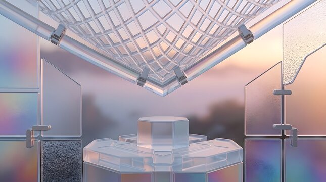 Modern abstract composition featuring layered geometric forms  dynamic color transitions  and structured visual rhythm suitable for contemporary graphic projects